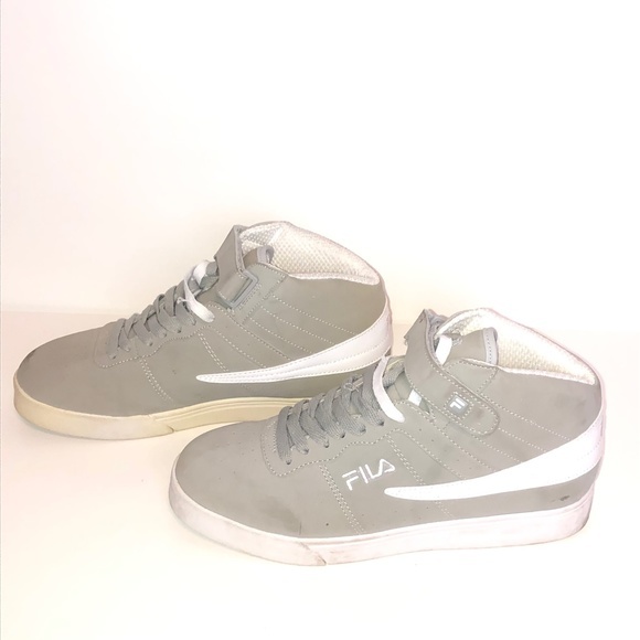FILA High Top Gray Athletic Shoes Sneakers Size 9 - Picture 2 of 8